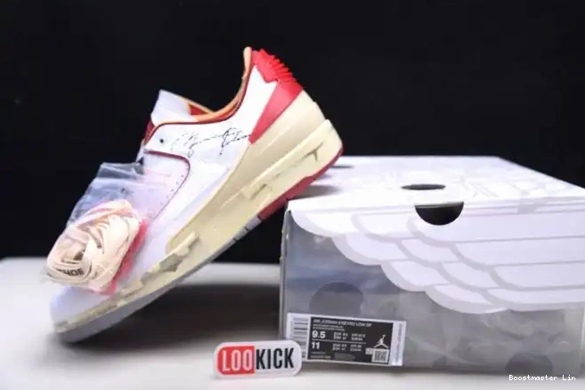 Bmlin DJ4375-106 Low 2 SP White Red Jordan Off-White Retro 0602